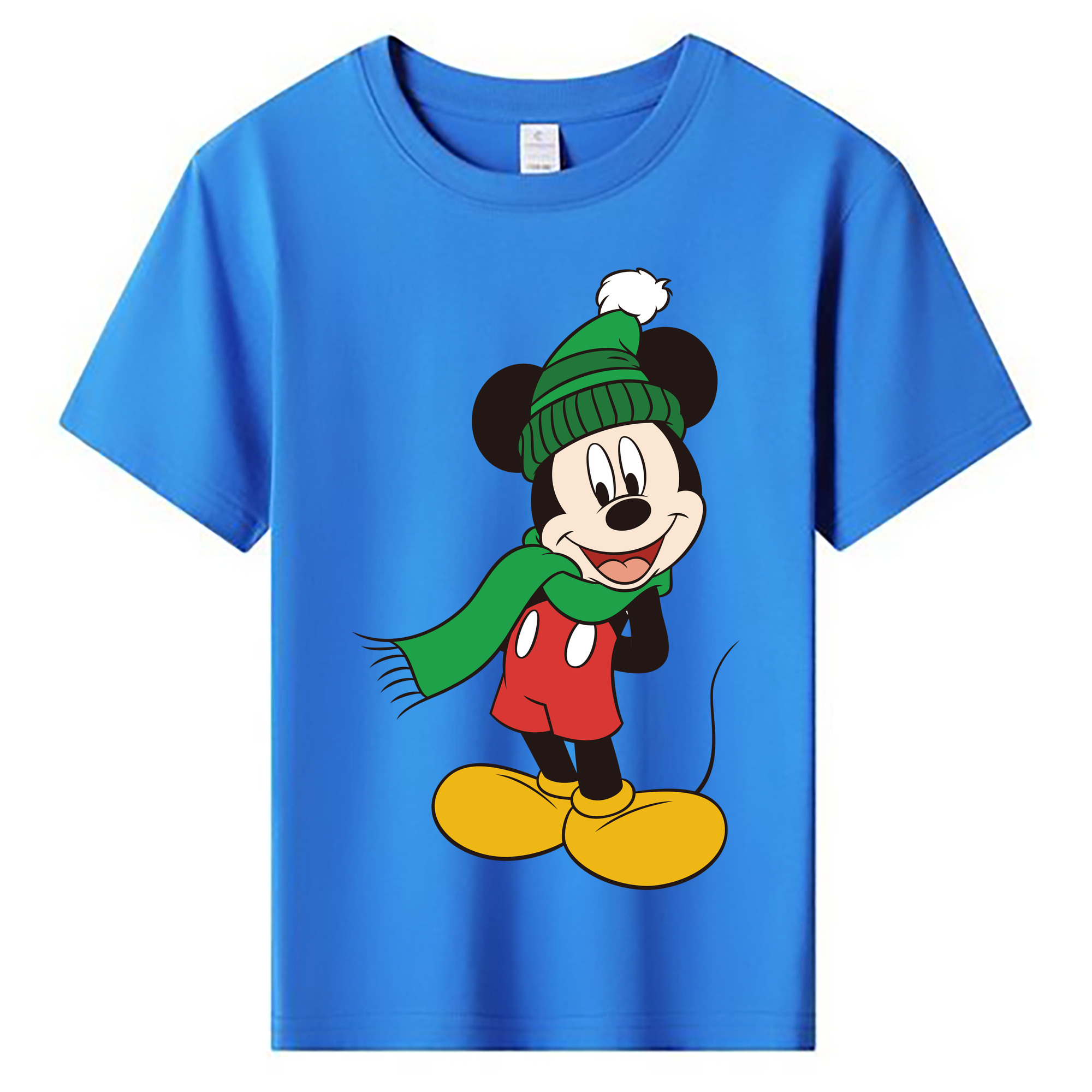 ミッキーマウス Mickey Mouse 綿100％キッズTシャツ（フロントプリント）